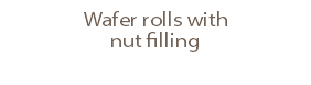 Wafer rolls with nut filling